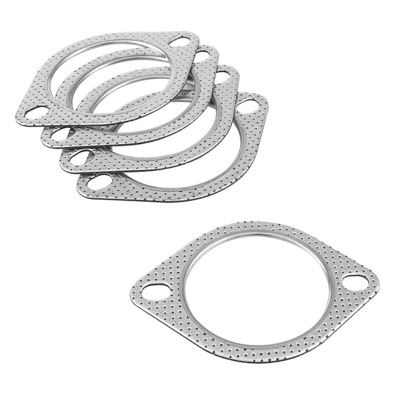 3 Inch Exhaust Gasket 2-Bolt 78mm Flange High Temperature Gasket Fire Ring 5PCS
