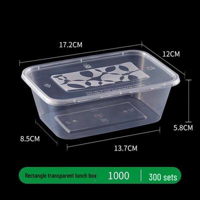 Disposable Square Plastic Food Containers with Lids