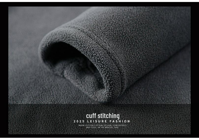 Polar Fleece Pullover: European & American Winter Sweatshirt, Elastic Casual Sports Top with Velvet Base Layer