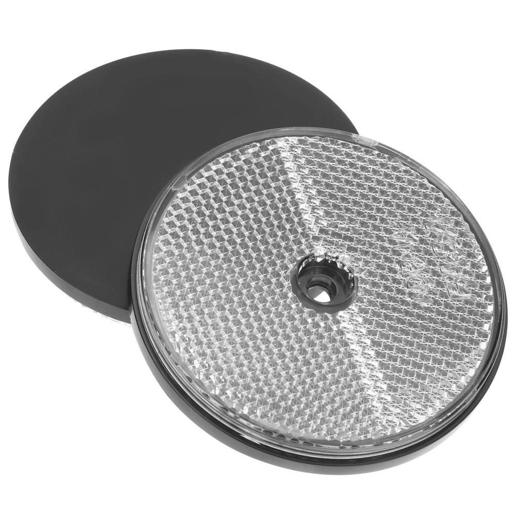 Baluue 2 Round Reflector Trailer Plastic Silver