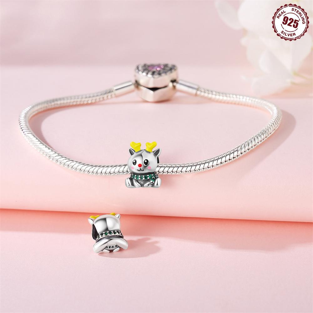 Bead Components Copper Metal Charm Bead Components Authentic Original Elk Christmas Bead Components Compatible With Bracelet High Quality Fine