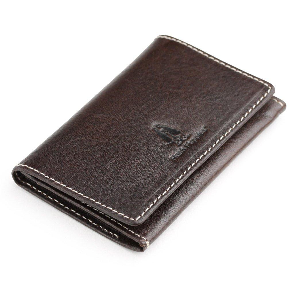

Italian Leather Cowhide Business Card Holder Chocolate [Hushpuppy]