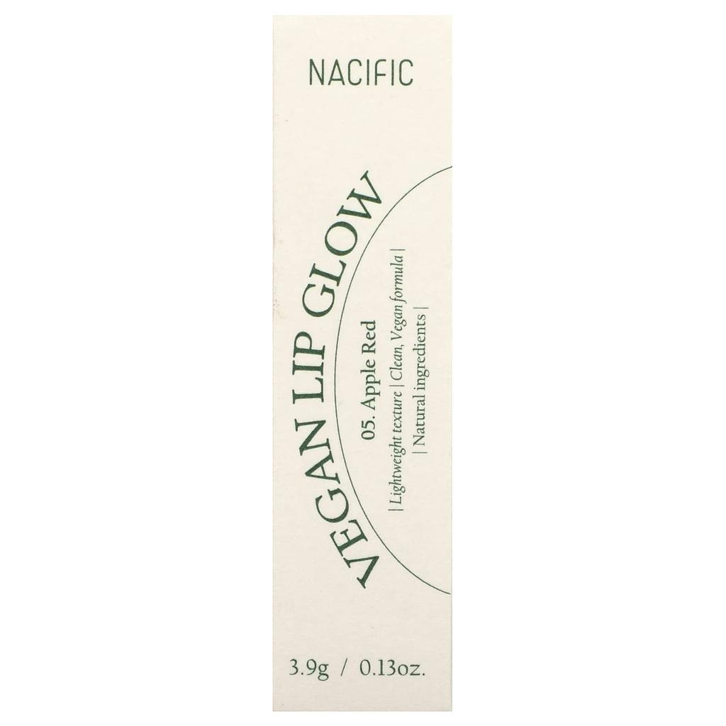 NACIFIC Vegan Lip Glow, 05 Apple Red, 3,9 g (0,13 Unzen)