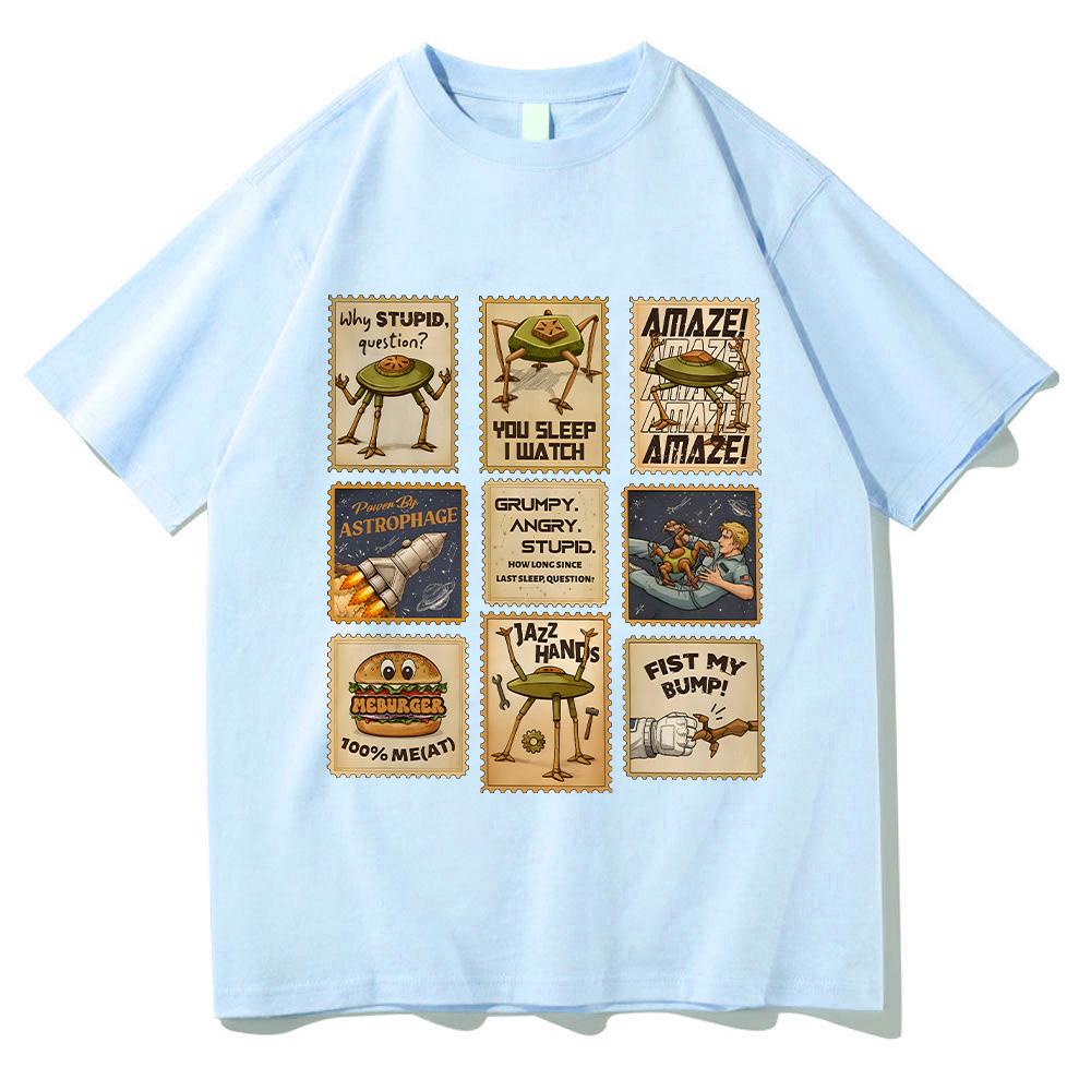 Comfort Project Hail Mary T Shirt Stamps Shirt Rocky Amaze Graphic Tee Female Male Round Neck Short Sleeve 100%Cotton Soft T-shirts summer Tops