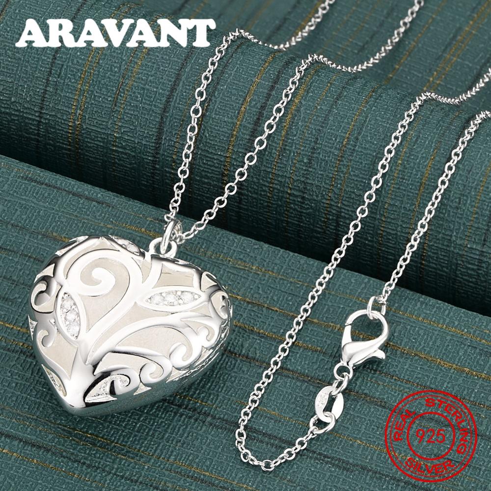 Copper Heart Hollow Pendant Necklace Women S Exquisite Cute Wedding Party Jewelry 40cm