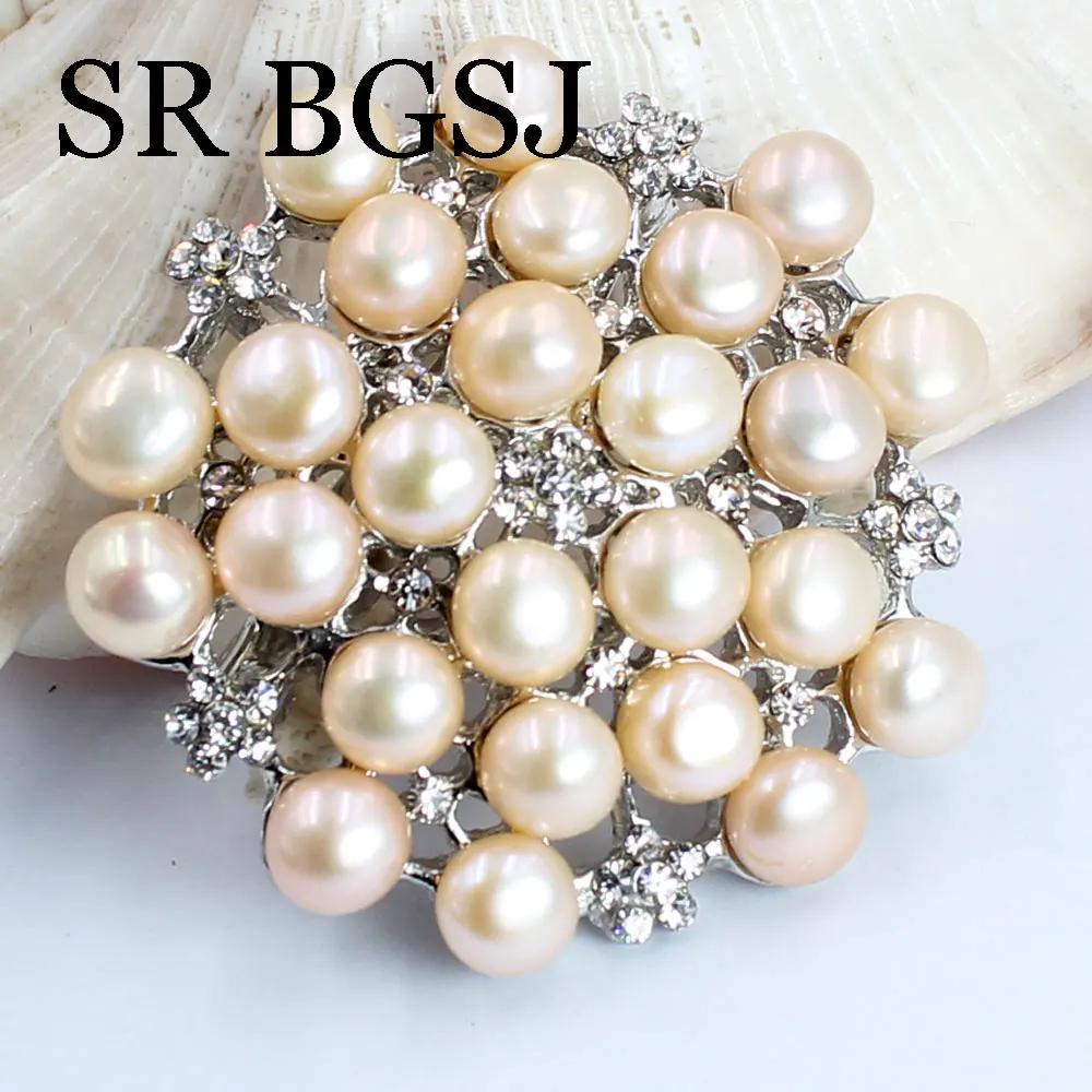 Luxury Jewelry 100% Genuine Natural Freshwater Pearl Wedding Micro-inlaid Zircon Coat Women All Match Accessories Pin Brooch