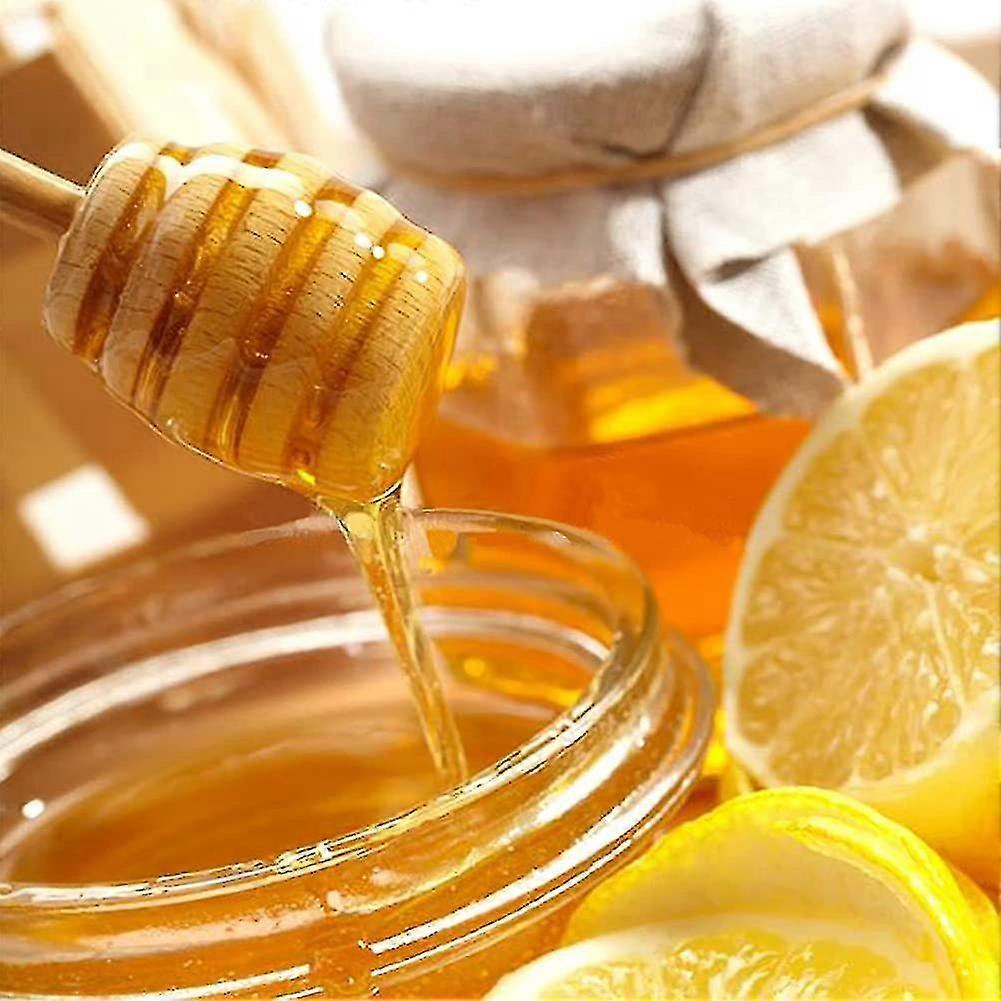 Honey Dipper 30 Pcs Honey Dipper With Bee Pendant, 8cm Mini Wooden Honey Stick
