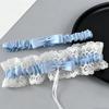 Ruffled Lolita Leg Rings Set Elastic Sexy Leg Loop Fashion Bride Garter Belt  JK Accessory