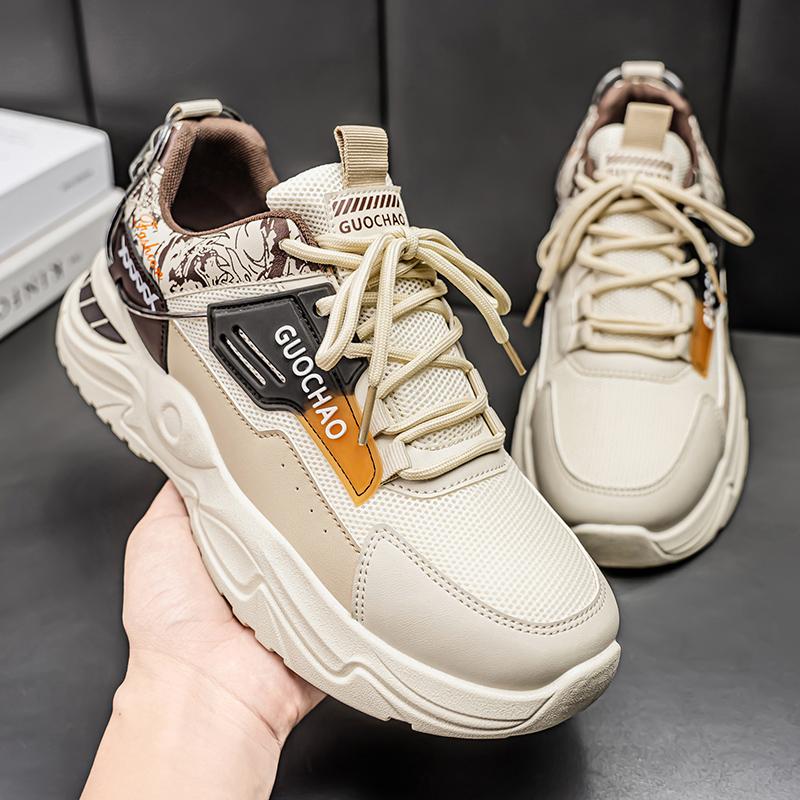 Summer 2025 New Men's Shoes, Lightweight Soft-soled Casual Dad Shoes, Breathable Sports Running Shoes Teenagers