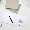 Linen Cross-Stitch Guestbook: Customizable Blank Notebook with Cloth Cover