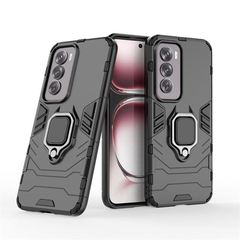Magnetic Case for OPPO Reno 12 Pro 5G Reno 11 11F Protective Cover with Ring Stand Bracket Shell Business Full Protection Cover
