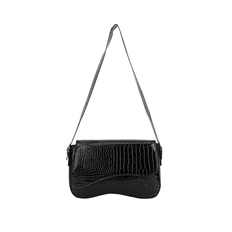 Spring new textured armpit bag new popular retro personality large capacity fashion shoulder bag women чёрный