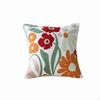 Embroidered Pillow Cover, Pastoral Style, Soft Canvas, Sofa Decor, Random Floral