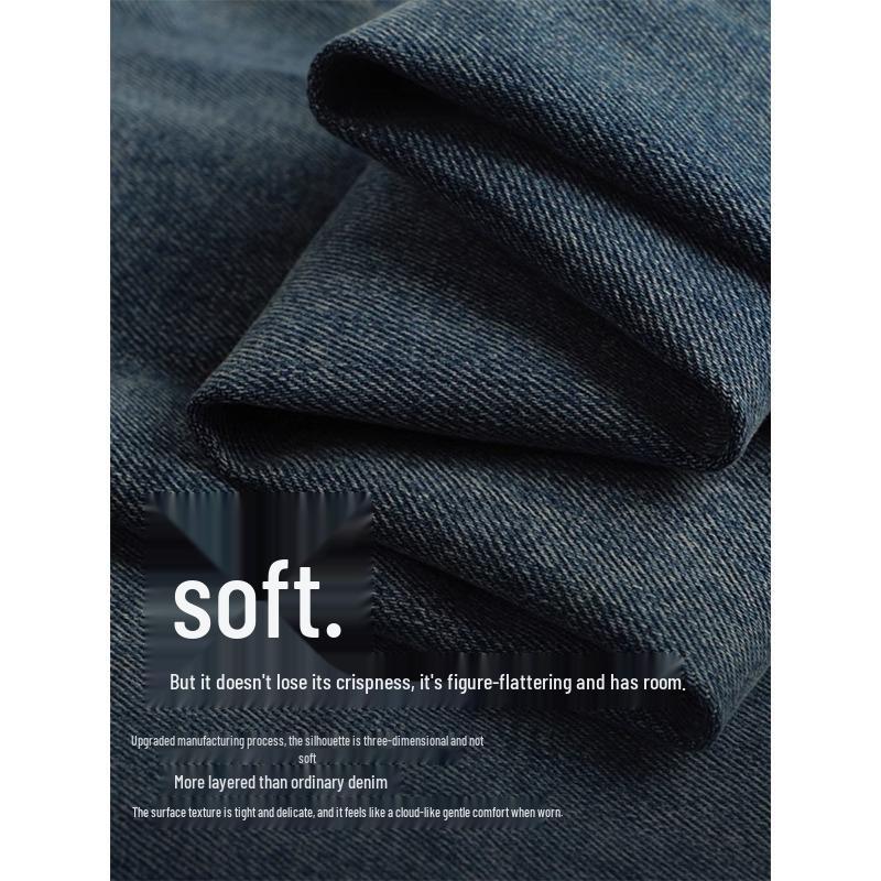 2025 Women's High-Waisted Slim-Fit Retro Jeans - Slimming, Hip-Concealing, Straight-Leg & Wide-Leg Styles for Spring/Autumn