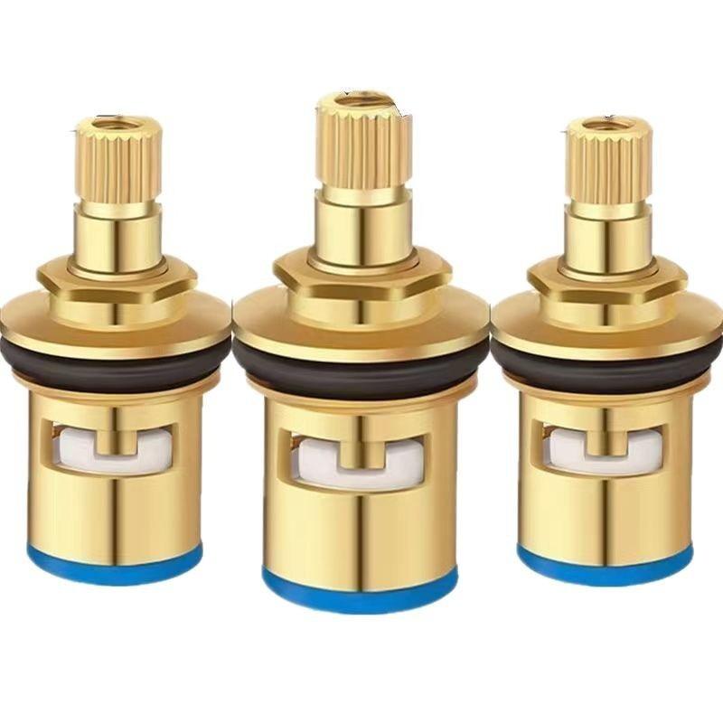 10/1x Faucet Valves Replacement Brass Universal Faucet Valves Household Sink Tap Inner Cartridges Bathroom Kitchen Faucet