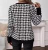 2025 New Spring V-neck Color Block Long Sleeve T-shirt
