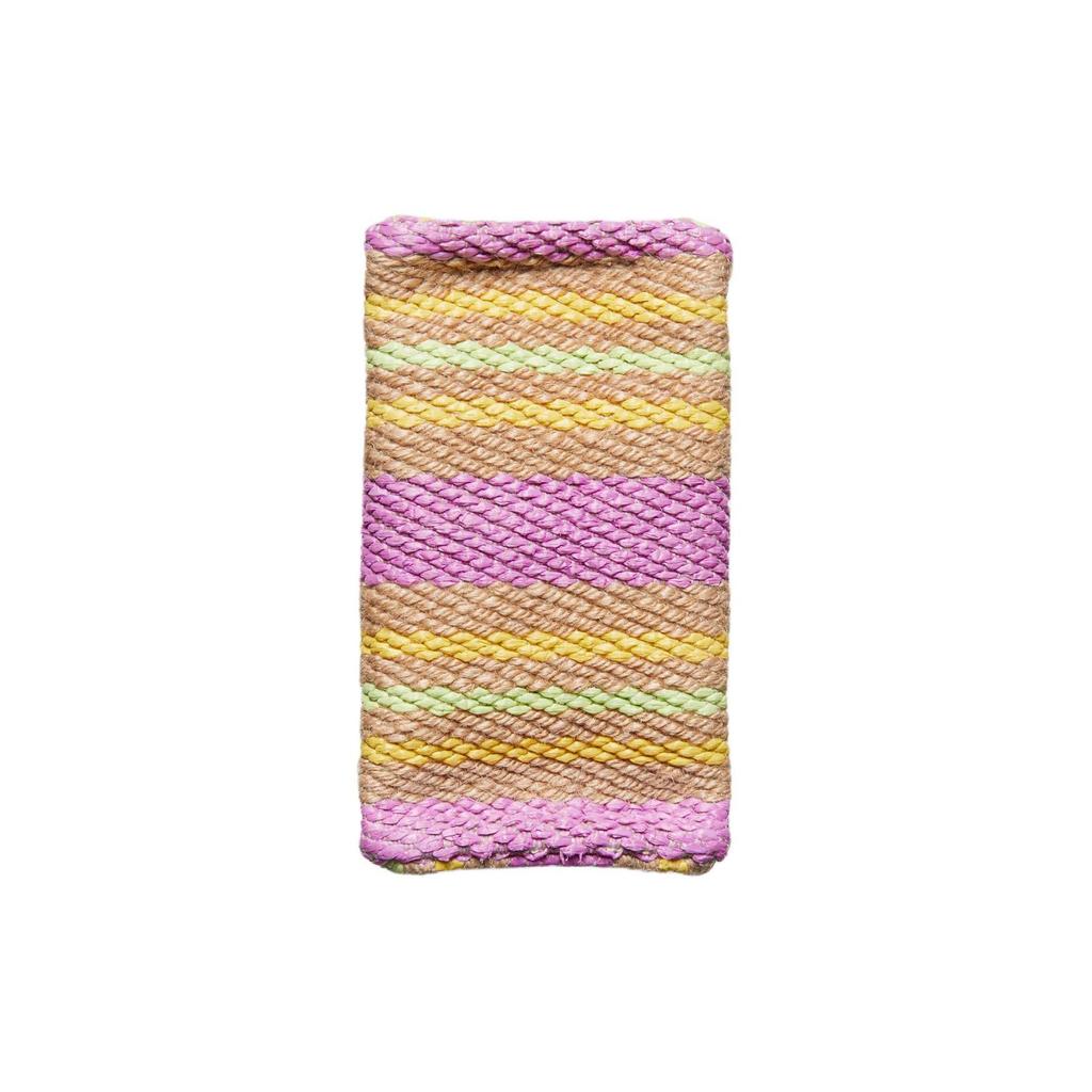 Gucci Woven Straw Crossbody Bag Striped Leather Trim Mini Tote 780083-FAC5A-8655
