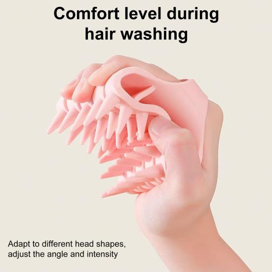 Silicone Wash Brush Relaxation Massage Promotes Hair Growth Deeply Cleans Scalp Deep Cleansing Hair Brush