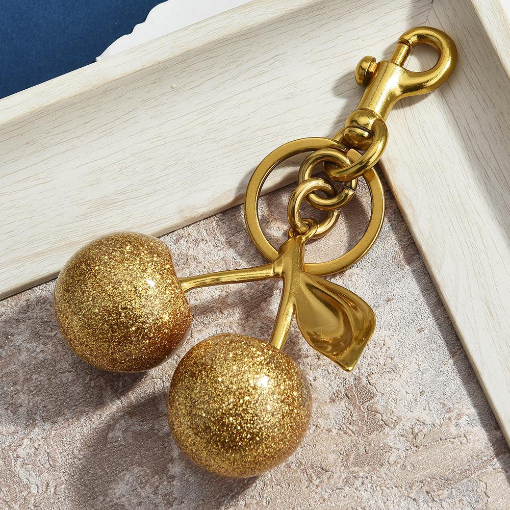 Direct Supply Cherry Bag Pendant Fashion Car Keychain Keychain Metal Buckle Bag Accessories