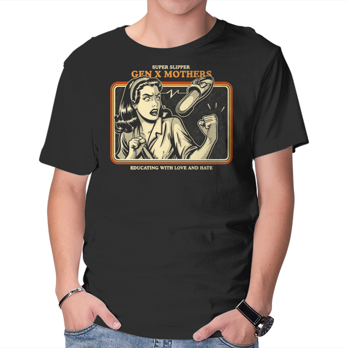 Unisex Crew Neck T-Shirt Gen X Mothers Graphic Short Sleeve Casual Tee L