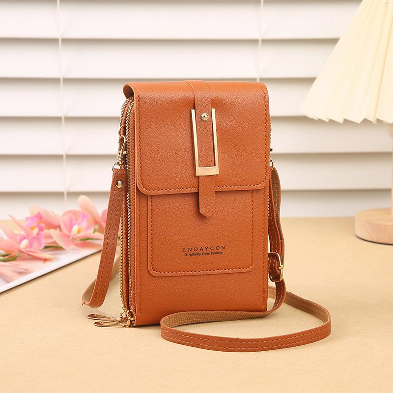 1PC Dámské tašky Měkké peněženky Dotykový displej Mobilní telefon Kabelka Crossbody Ramenní popruh pro ženy