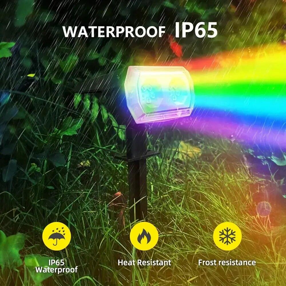 

Наружные солнечные фонари, 10 светодиодных солнечных фонарей, садовое освещение, 1500 мАч, 7 цветов, режимы, солнечная лампа, прожектор для ландшафтных дворов