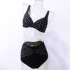 European & American Sexy Plus Size Polka Dot Bikini Swimsuit, 5XL, Gathered