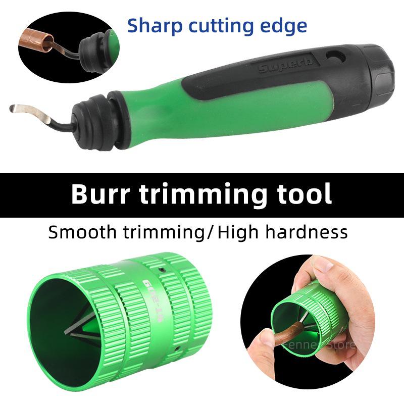 Copper Tube Burr Chamfering Tool ST-209: Internal/External Deburring and Air Conditioning Tube Scraper