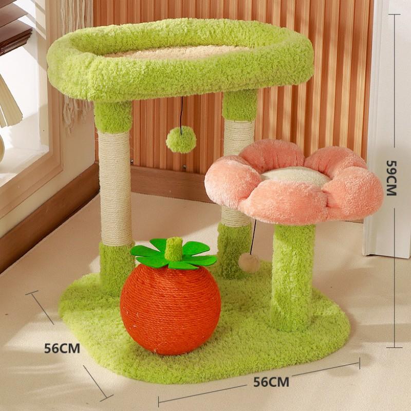 Cat Climbing Frame Jumping Cat Tower Flower Cats Scratcher Scratch-resistant Cats Scratching Board Sofa Protector Pet Furniture