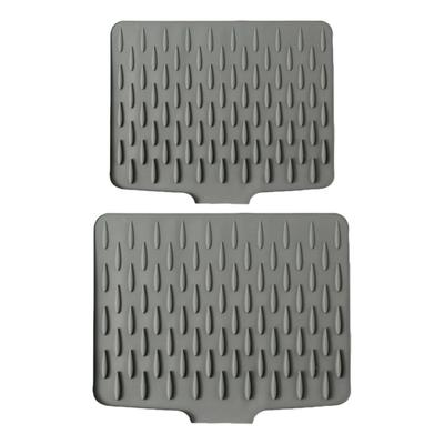 Thickened Heatproof Silicone Drying Mat With Sloped Designs Nonslip Base For Kitchen Counter Protections