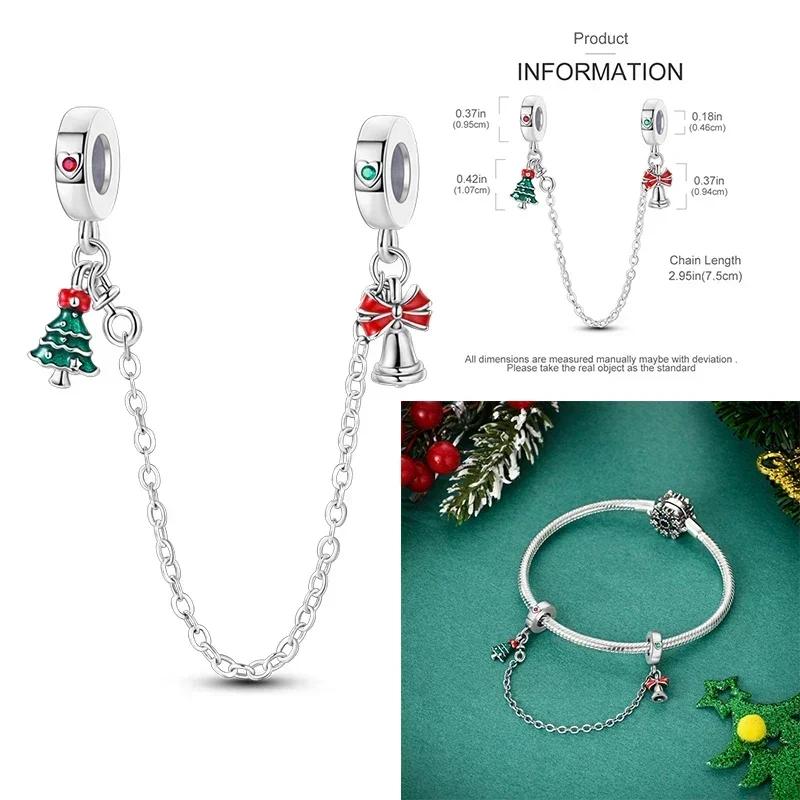 Christmas Charms Copper Christmas Tree Santa Claus Ice Boot Snowflake Pendant Beads Fit Bracelet Diy Jewelry