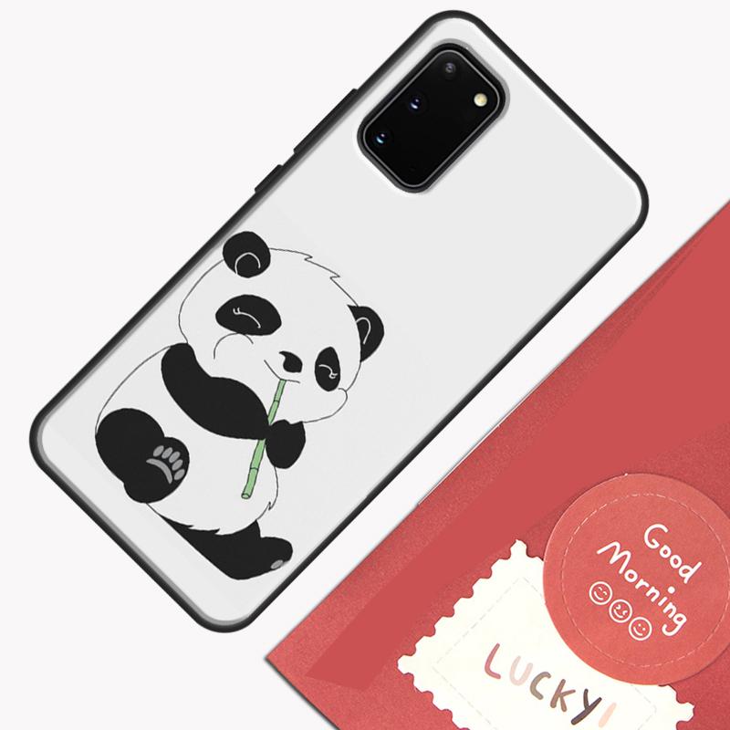 Cartoon Panda Phone Case For Samsung Galaxy S26 S25 Ultra S20 S21 S22 S23 S24 S10 Plus S25 FE Cover Shell