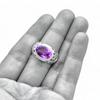 Natural Amethyst ring, 925 Sterling Silver Jewelry, Oval Amethyst, Gift for mother