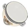 1Pc Wooden Tambourine 4/6/8/10-Inch Beige Rim with Metal Jingles Musical Educational Percussion Instrument for Concert Church Pa