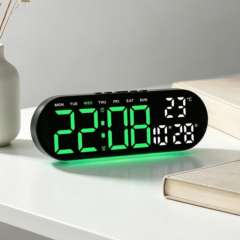 Electronic Clock Hotel Desk Clock LED Ambient Light Alarm Clock Desk Clock GH8011 Plastic Decoration Ambient Alarm Clock