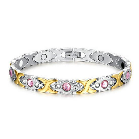 European & American Style Detachable Rhinestone Magnet Bracelet for Men & Women