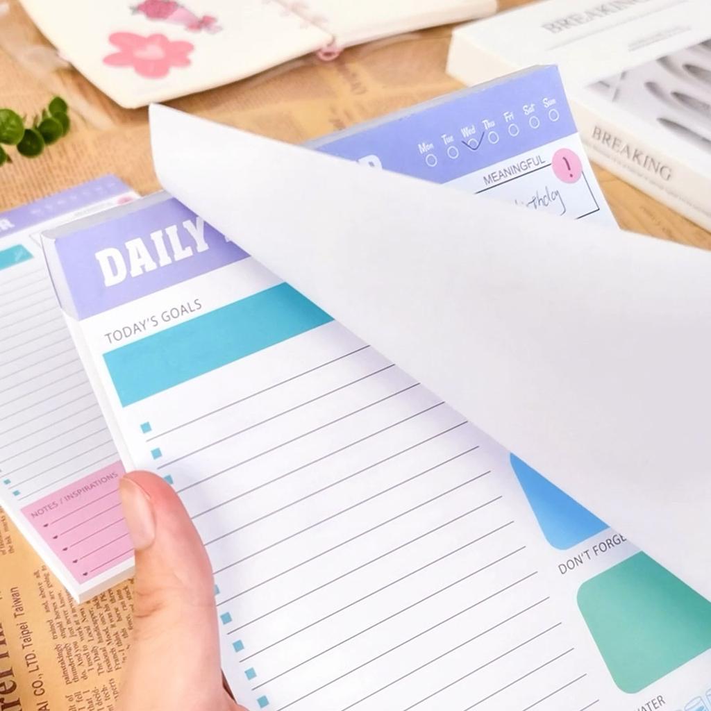 Daily Planner, To Do List Planner - 60 Tear-Off Sheets, Premium Focus List Notepad