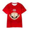 Magliette Estive Girocollo 3D Stampate Super Mario Moda Casual Manica Corta Bambini Ragazzo e Ragazza Bambini Unisex