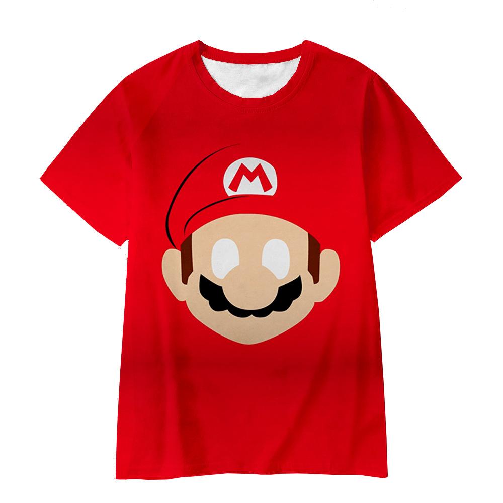 

Літні футболки з круглим вирізом та 3D принтом Super Mario Модні повсякденні футболки з коротким рукавом для дітей хлопчиків та дівчаток Унісекс 120