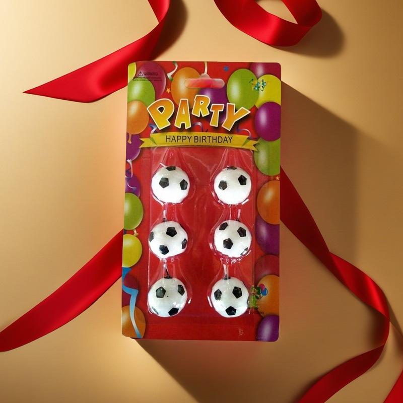 

1 Set Football Candles Household Festival Gifts Birthday Smokeless Arrangements Spherical Romantic Candles