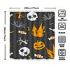 Tuniu Halloween Bat Skull Candy Ghost Shower Curtain For Bathroom Decor Spooky Scary Cute