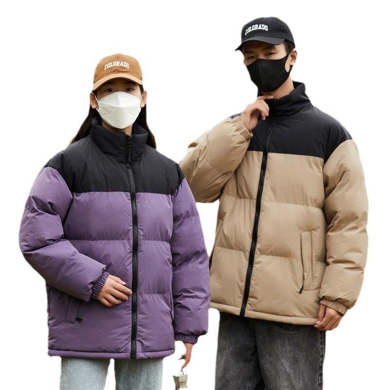 New men's and women's winter cotton-padded jacket large size couple's sports trend thickened warm bread jacket