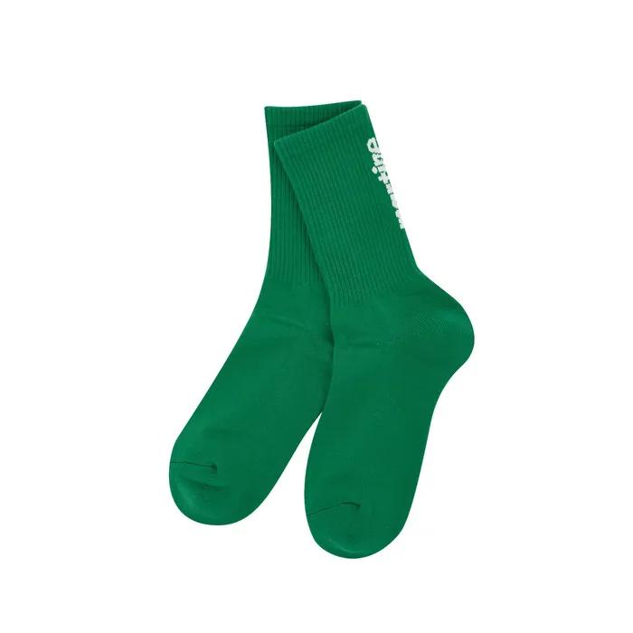 Solid Color Cushion Socks_Green (Men)