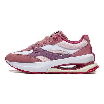 Disney X Li Ning 92 Shadow Strawberry Bear Collaboration Series Durable Warm Low-Top Casual Shoes Women Sneaker Pink AGCT250-2