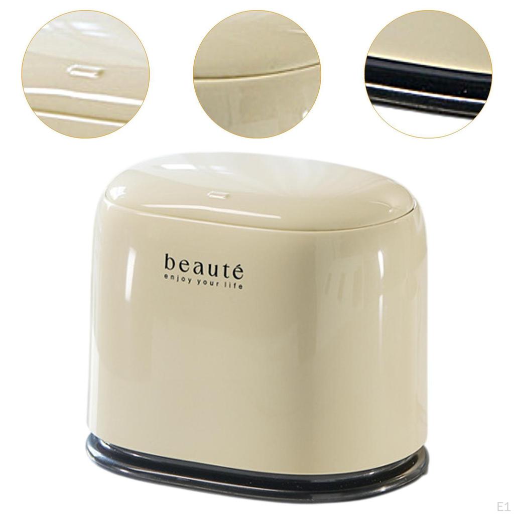 Compact Countertop Trash Bin with Press Lid for Car Office And Desk