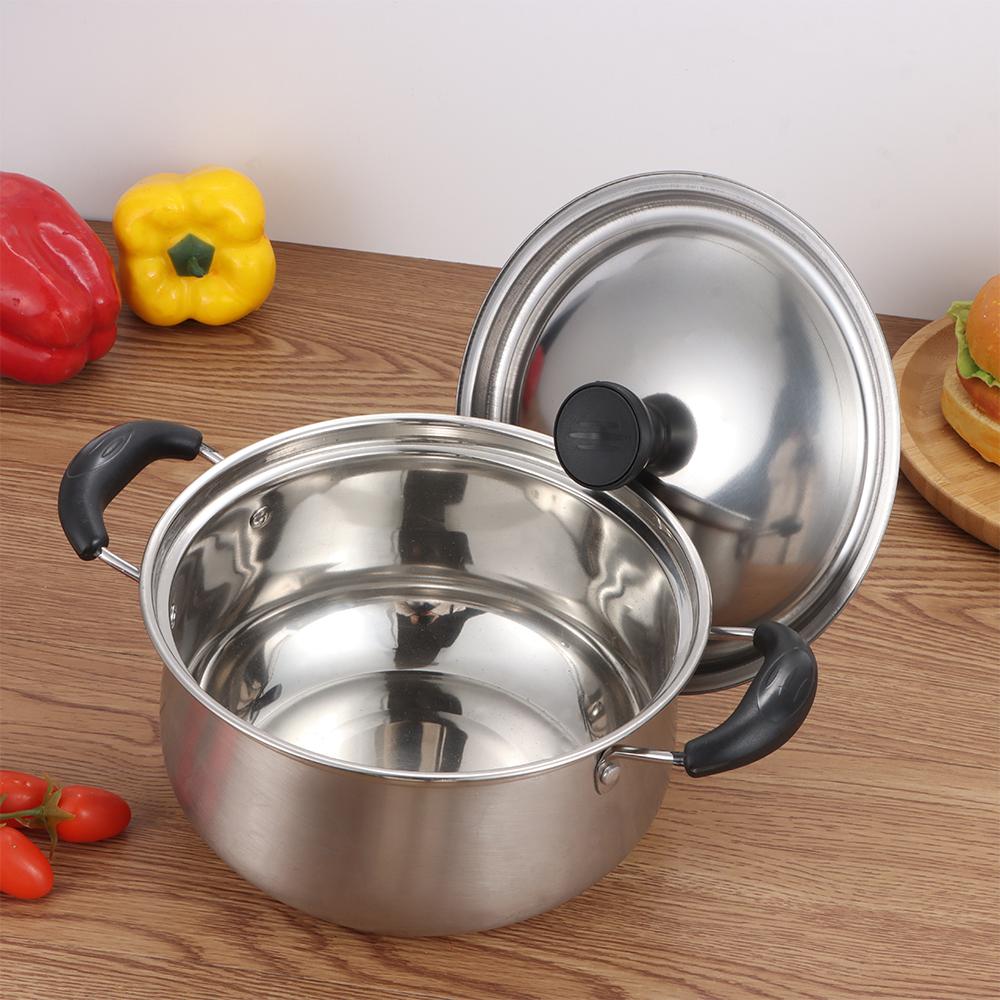 New 20-30cm Pot Lid Stainless Steel Anti-scalding Wok Pot Lid Universal Kitchen Food Lid Restaurant Kitchenware