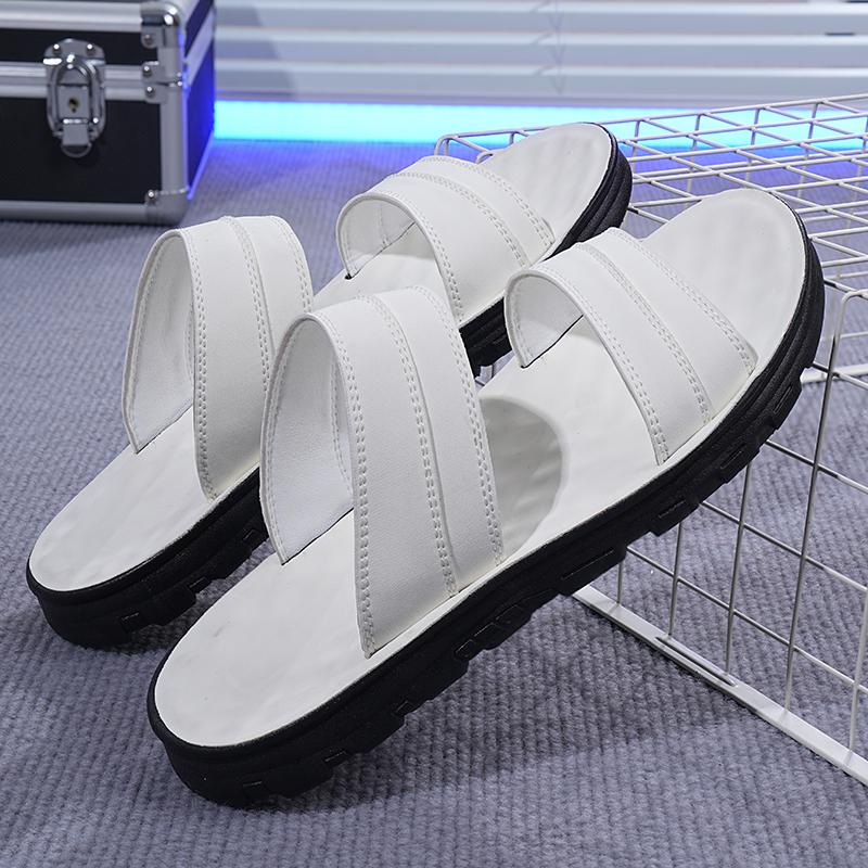 Open-Toe Outdoor Slippers for Men Non-Slip Sandals Casual Half Shoes Outdoor Half Drag Fashion Beach Shoes Leisure Walk Slides