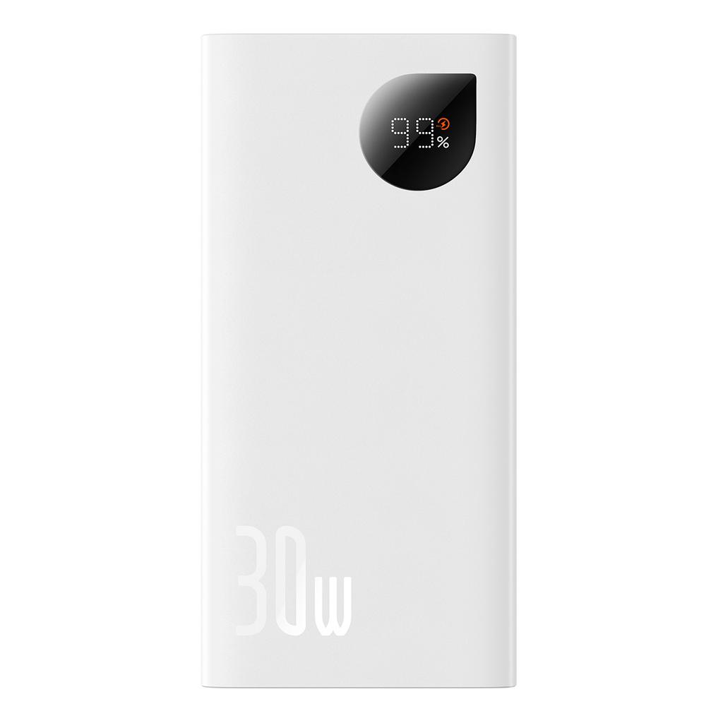 Adaman2 Powerbank 10000mAh with digital display 2x USBA 1x USBC 30W white
