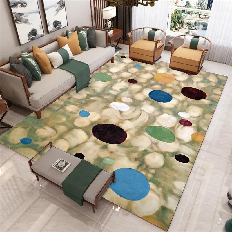 Teppich im nordischen Stil Schmutzabweisend Rutschfest Couchtisch Großflächig Wasserabsorbierend Wohnzimmerteppich Haushaltsteppich
