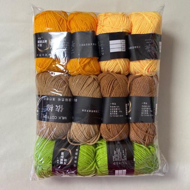 

500 г/Лот 10 мотков Набор пряжи из молочного хлопка Ручная работа DIY Поделки Свитер Шарф Крючок Вязальная пряжа Комбинация Вязальные принадлежности